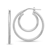 Thumbnail Image 1 of Double-Hoop Earrings in Hollow Sterling Silver