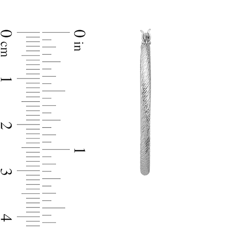 Main Image 2 of Double-Hoop Earrings in Hollow Sterling Silver