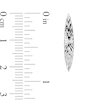 Thumbnail Image 2 of Diamond-Cut Marquise-Shaped Earrings in Hollow Sterling Silver