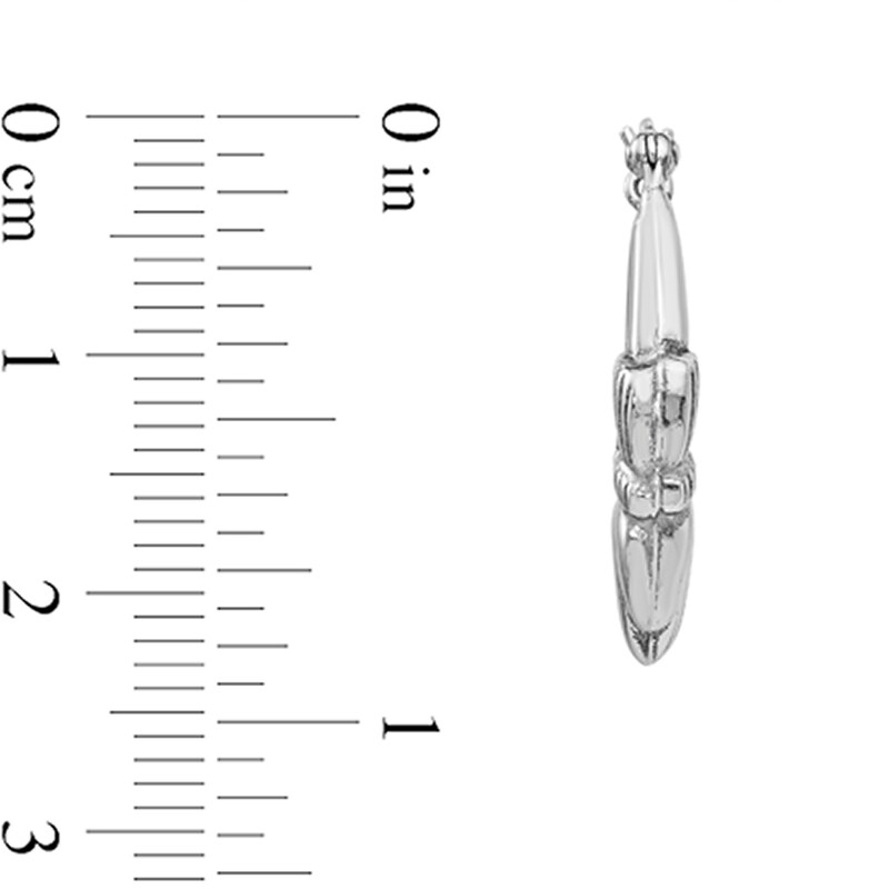 Main Image 2 of 22.5mm Claddagh Hoop Earrings in Hollow Sterling Silver