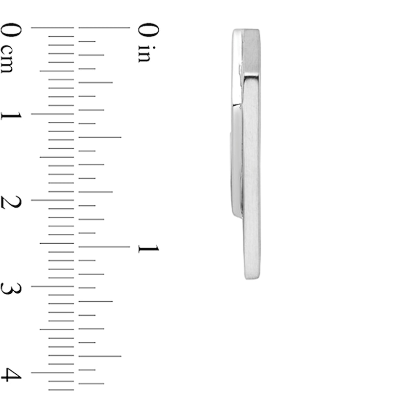 Main Image 2 of Geometric Double J-Hoop Earrings in Hollow Sterling Silver