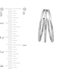 Thumbnail Image 2 of Diamond-Cut Triple-Row J-Hoop Earrings in Hollow Sterling Silver