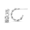 Thumbnail Image 1 of 20.0mm Curb Chain Link Open Hoop Earrings in Sterling Silver