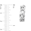 Thumbnail Image 2 of 20.0mm Curb Chain Link Open Hoop Earrings in Sterling Silver
