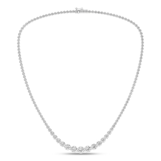 CT. T.w. Certified Lab-Grown Diamond Graduated Riviera Necklace in 14K Gold (F/Si2