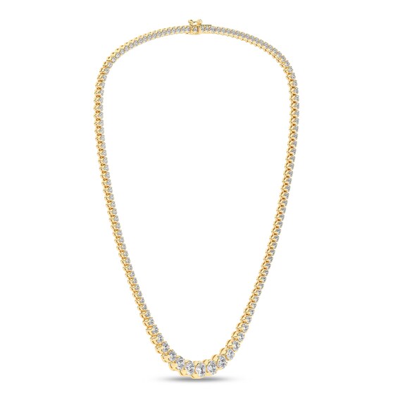 12 CT. T.w. Certified Lab-Grown Diamond Graduated Riviera Necklace in 14K Gold (F/Si2) - 17â