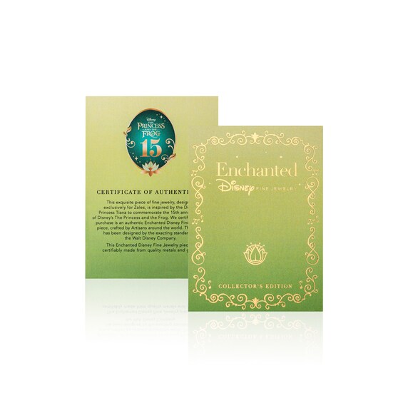Enchanted Disney Tiana Peridot and 1/5 CT. T.w. Diamond Ornate Ring in Sterling Silver and 10K Gold