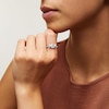Thumbnail Image 2 of Zales x Nungu 3/4 CT. T.W. Baguette and Round Diamond "XO" Ring in 14K White Gold