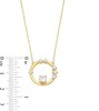 Thumbnail Image 4 of Zales x Nungu 3/4 CT. T.W. Diamond Station Circle Necklace in 14K Gold