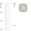 Thumbnail Image 2 of 2 CT. T.W. Cushion-Shaped Certified Lab-Grown Multi-Diamond Frame Stud Earrings in 14K Gold (F/SI2)