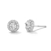 Thumbnail Image 1 of 1/2 CT. T.W. Certified Lab-Grown Diamond Frame Stud Earrings in 14K White Gold (F/SI2)