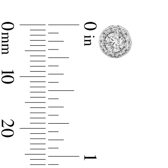 1/2 CT. T.w. Certified Lab-Grown Diamond Frame Stud Earrings in 14K White Gold (F/Si2)