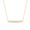 1/8 CT. T.W. Baguette Diamond Five Stone Bar Necklace in Sterling Silver with 14K Gold Plate