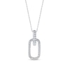 Thumbnail Image 1 of 1/15 CT. T.W. Diamond Doorknocker Pendant in 10K White Gold