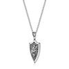Thumbnail Image 2 of Oxidized Lion Shield Pendant in Sterling Silver - 24”