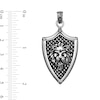 Thumbnail Image 4 of Oxidized Lion Shield Pendant in Sterling Silver - 24”