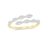Thumbnail Image 1 of 1/4 CT. T.W. Diamond Bypass Ring in Sterling Silver with 14K Gold Plate