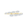 Thumbnail Image 2 of 1/4 CT. T.W. Diamond Bypass Ring in Sterling Silver with 14K Gold Plate