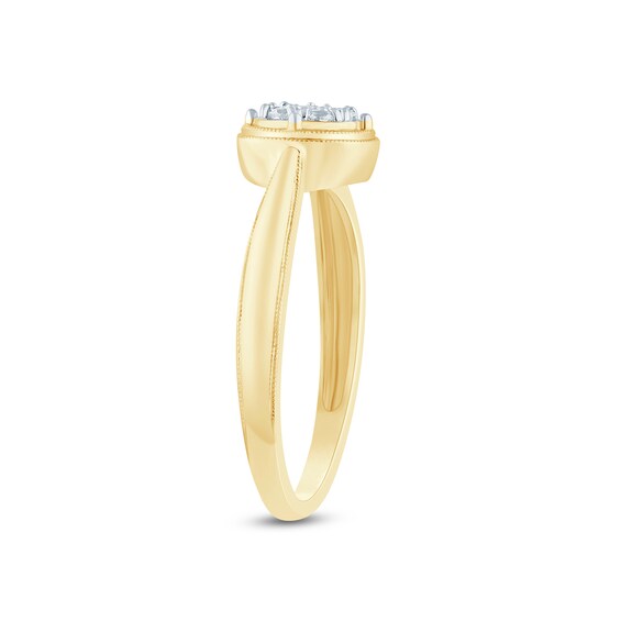 1/6 CT. T.w. Multi-Diamond Frame Ring in 10K Gold