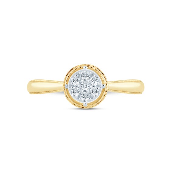 1/6 CT. T.w. Multi-Diamond Frame Ring in 10K Gold