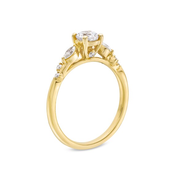 5/8 CT. T.w. Marquise and Round Diamond Scatter Engagement Ring in 14K Gold