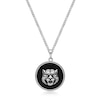 Thumbnail Image 1 of 24.0mm Black Quartz Oxidized Tiger Frame Pendant in Sterling Silver - 24”