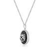 Thumbnail Image 2 of 24.0mm Black Quartz Oxidized Tiger Frame Pendant in Sterling Silver - 24”