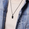 Thumbnail Image 2 of Elongated Cushion-Shaped Onyx Pendant in Stainless Steel with Black Ion Plate - 24”
