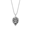 Thumbnail Image 1 of Antique-Finish Lion Head Pendant in Stainless Steel - 24”
