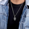 Thumbnail Image 2 of Antique-Finish Lion Head Pendant in Stainless Steel - 24”