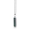 Thumbnail Image 3 of Rectangle Malachite Octagon Pendant in Sterling Silver - 24”