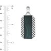 Thumbnail Image 6 of Rectangle Malachite Octagon Pendant in Sterling Silver - 24”