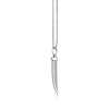 Thumbnail Image 3 of 1/5 CT. T.W. Diamond Shark Tooth Pendant in Sterling Silver - 24”