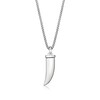 Thumbnail Image 4 of 1/5 CT. T.W. Diamond Shark Tooth Pendant in Sterling Silver - 24”