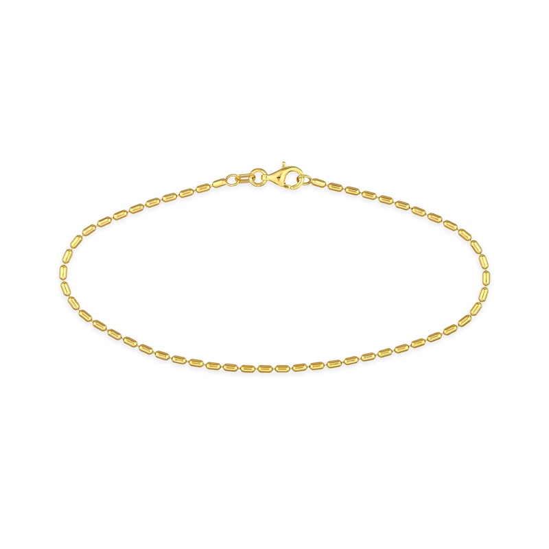 Main Image 1 of 1.5mm Long Bead Chain Bracelet in Solid 14K Gold - 7.5"
