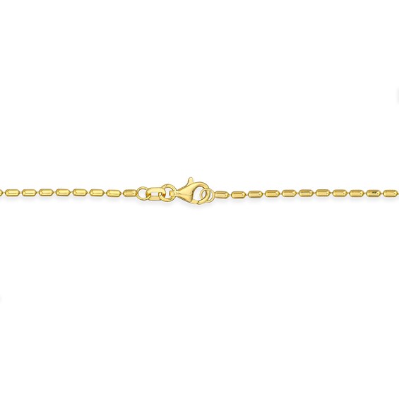 1.5mm Long Bead Chain Bracelet in Solid 14K Gold - 7.5"