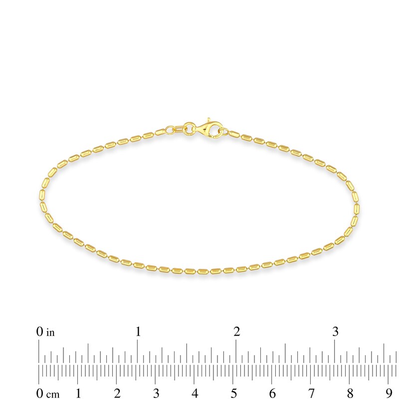 Main Image 4 of 1.5mm Long Bead Chain Bracelet in Solid 14K Gold - 7.5"