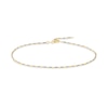 Thumbnail Image 1 of 1.5mm Diamond-Cut Lumacina Link Chain Anklet in Solid 14K Two-Tone Gold - 10"