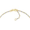 Thumbnail Image 3 of 1.5mm Diamond-Cut Lumacina Link Chain Anklet in Solid 14K Two-Tone Gold - 10"