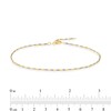 Thumbnail Image 4 of 1.5mm Diamond-Cut Lumacina Link Chain Anklet in Solid 14K Two-Tone Gold - 10"