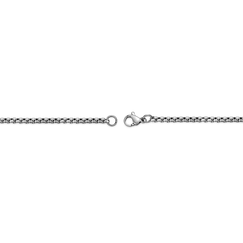 Main Image 5 of Cross Pendant in Stainless Steel with Titanium Inlay - 24”