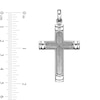 Thumbnail Image 6 of Cross Pendant in Stainless Steel with Titanium Inlay - 24”