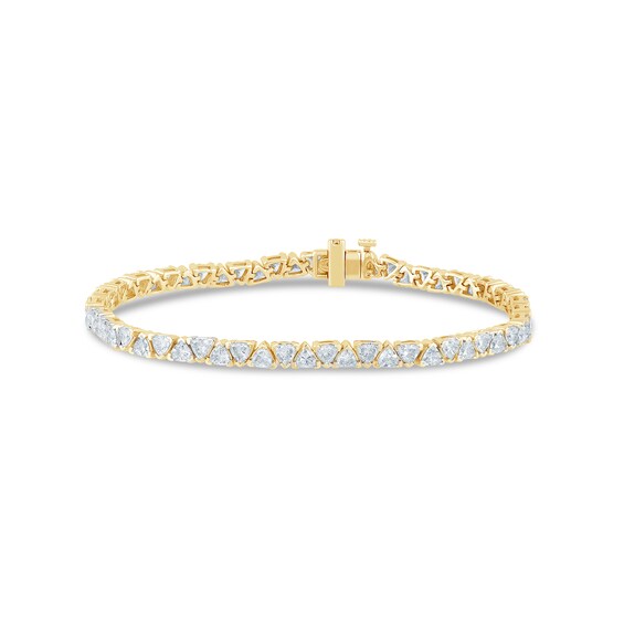 5-1/2 CT. T.w. Trillion-Cut Certified Lab-Grown Diamond Alternating Tennis Bracelet in 14K Gold (F/Vs2)