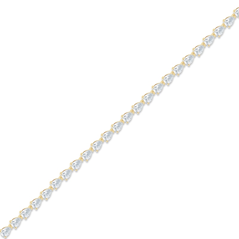 Main Image 1 of 3-1/3 CT. T.W. Pear-Shaped Certified Lab-Grown Diamond Tennis Bracelet in 14K Gold (F/SI2)