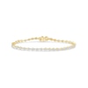 Thumbnail Image 2 of 3-1/3 CT. T.W. Pear-Shaped Certified Lab-Grown Diamond Tennis Bracelet in 14K Gold (F/SI2)