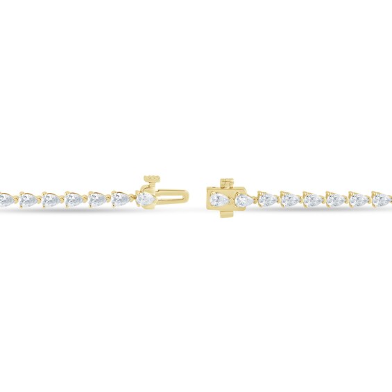 3-1/3 CT. T.w. Pear-Shaped Certified Lab-Grown Diamond Tennis Bracelet in 14K Gold (F/Si2)