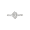 Thumbnail Image 4 of 3/4 CT. T.W. Oval Diamond Frame Vintage-Style Engagement Ring in 14K White Gold