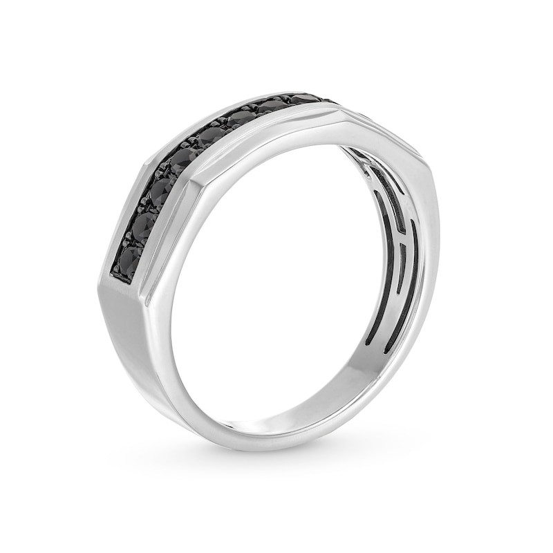 Main Image 2 of 1/2 CT. T.W. Black Diamond Anniversary Band in 10K White Gold