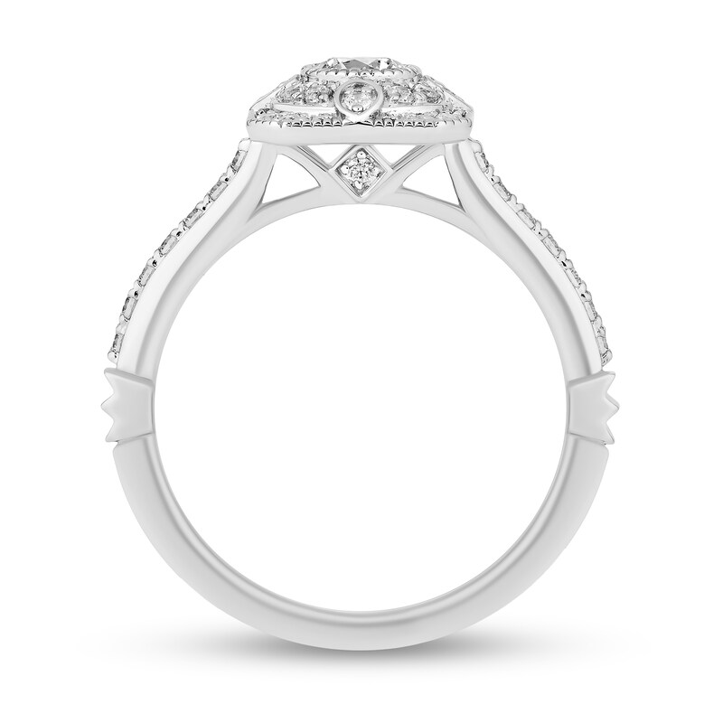 Main Image 3 of Collector’s Edition Enchanted Disney The Princess and the Frog Diamond Double Frame Engagement Ring in 14K White Gold