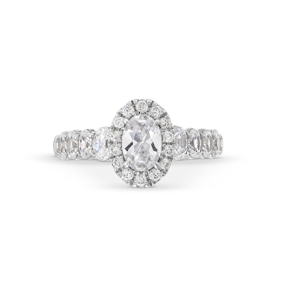 Vera Wang Love Collection 1-7/8 CT. T.w. Oval Diamond Frame Engagement Ring in 14K White Gold